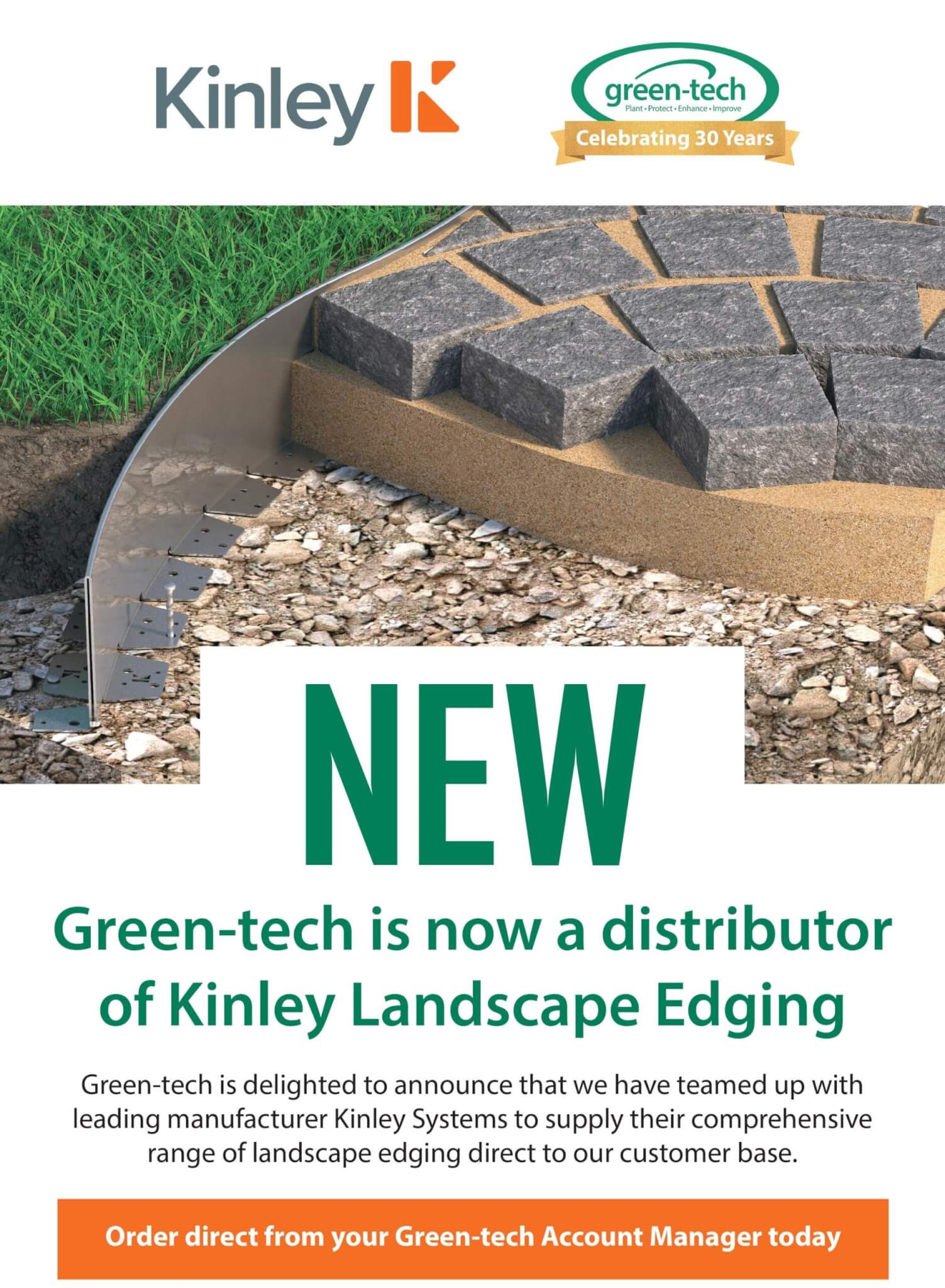 Green-tech partners with Kinley Systems to expand landscape edging range